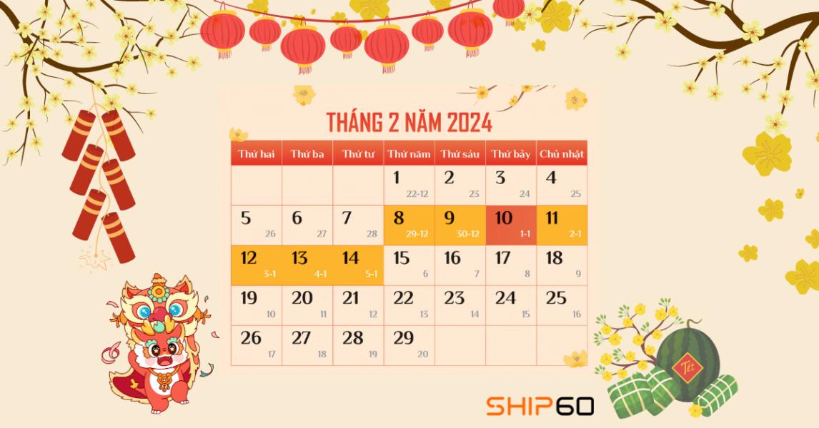 THÔNG BÁO LỊCH NGHỈ TẾT NGUYÊN ĐÁN 2024