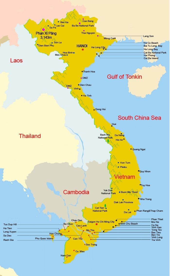 Map of Vietnam