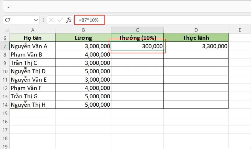 Cách copy công thức trong Excel không lỗi định dạng