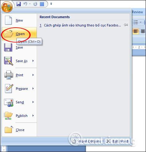 Hướng dẫn mở và lưu văn bản Word