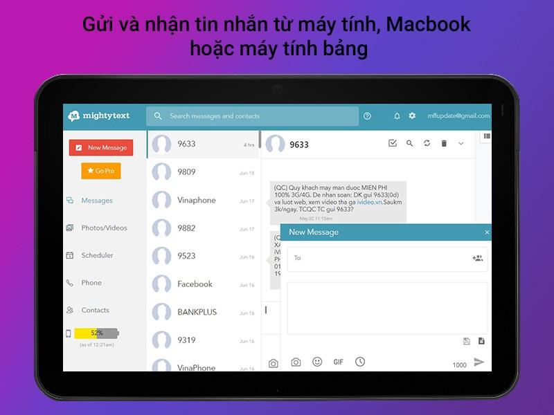 SMS from PC / Tablet & Sync Text from Computer - Gửi, nhận tin nhắn SMS trên PC từ điện thoại