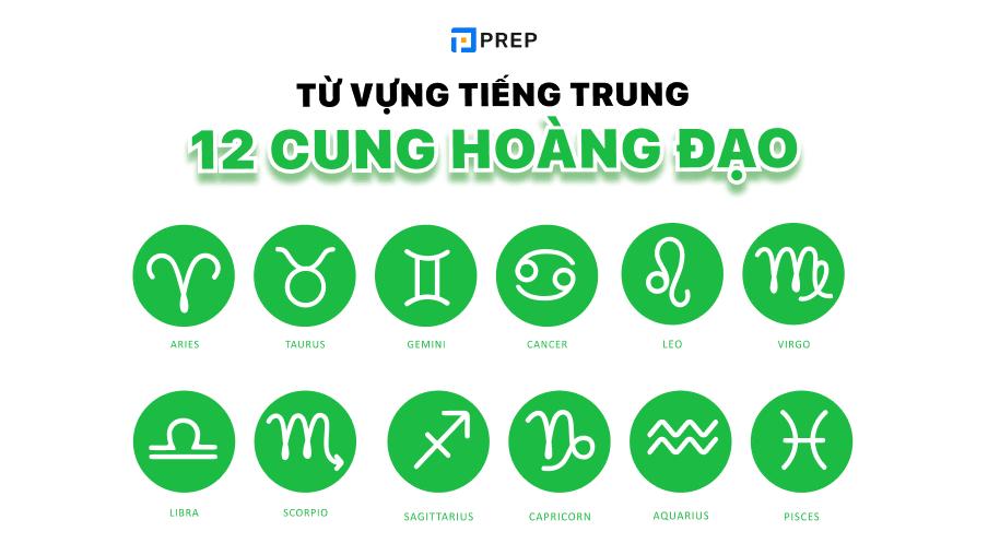 Từ vựng về 12 cung hoàng đạo tiếng Trung