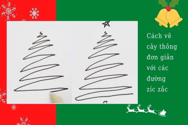 10+ cách vẽ cây thông Noel cực đơn giản mẹ có thể hướng dẫn cho bé