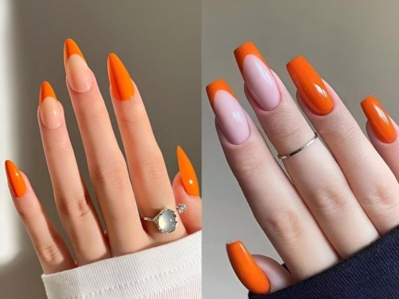 Nail màu cam