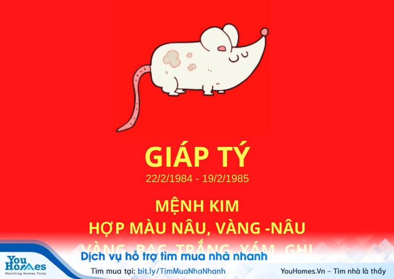 Tuổi Giáp Tý (1924, 1984) mệnh Kim hợp màu gì?