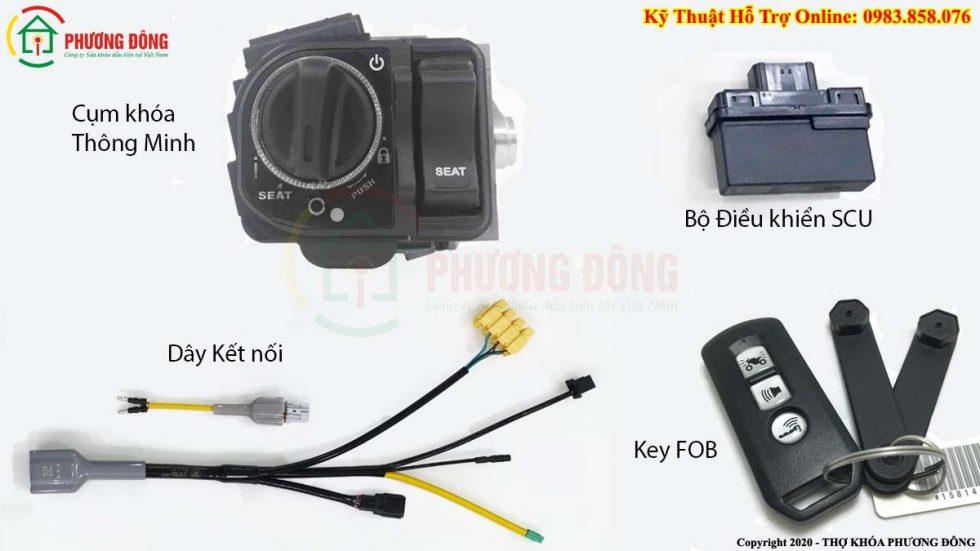 Các bộ phận khóa Smartkey Honda