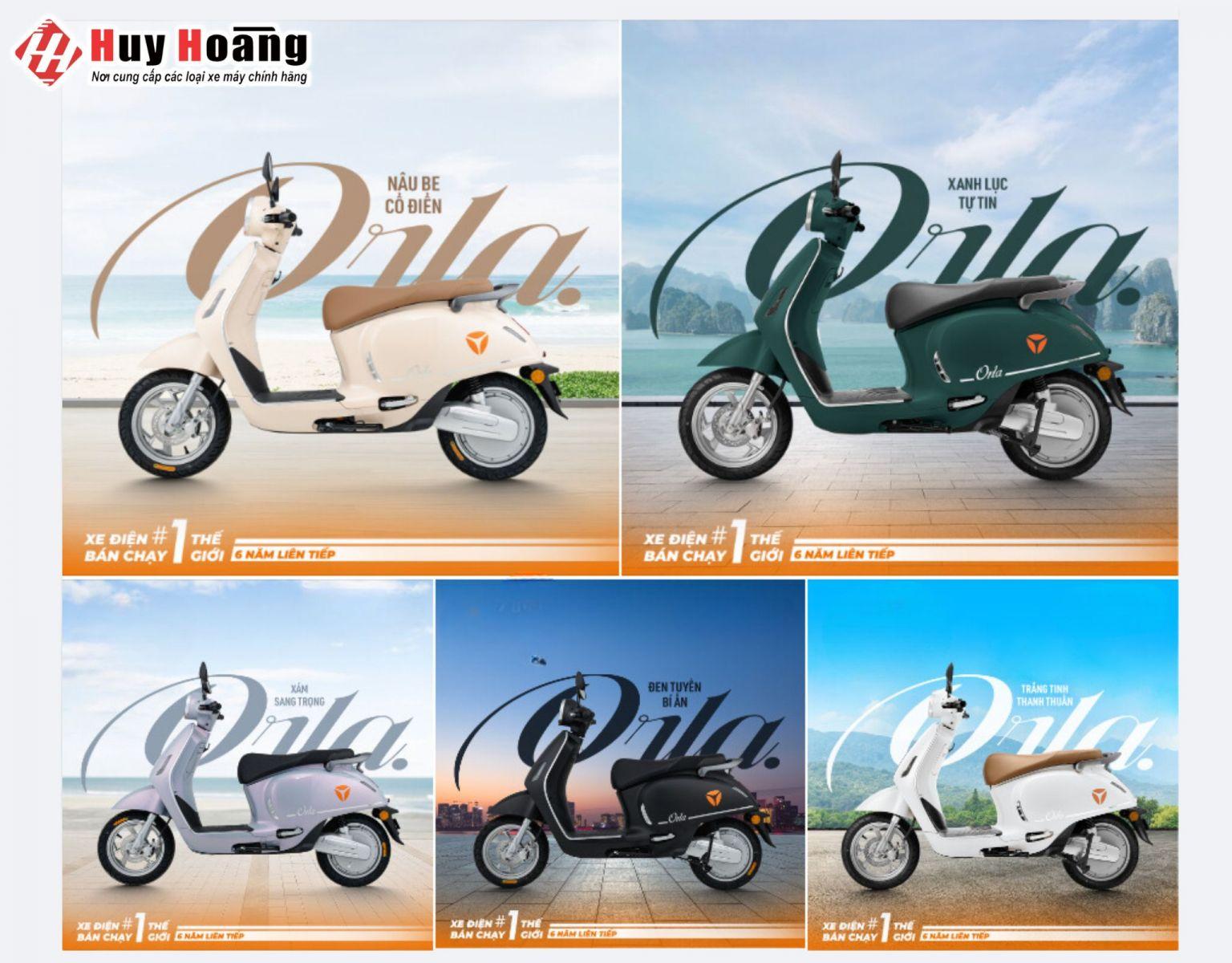 bảng màu xe máy điện Yadea Orla